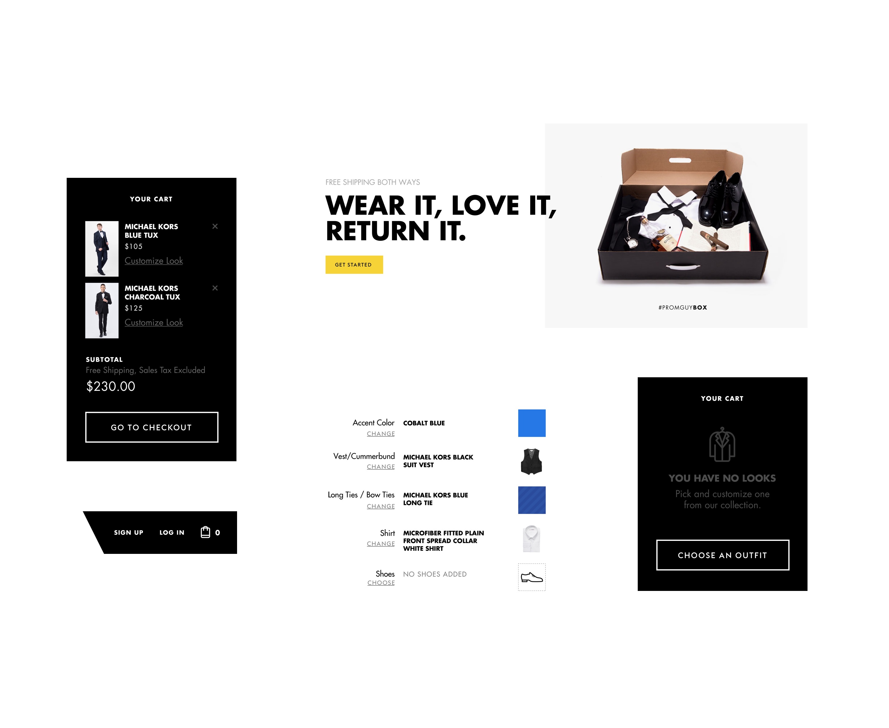 Prom Tuxedos UI Elements Prom Tuxedos UI Elements